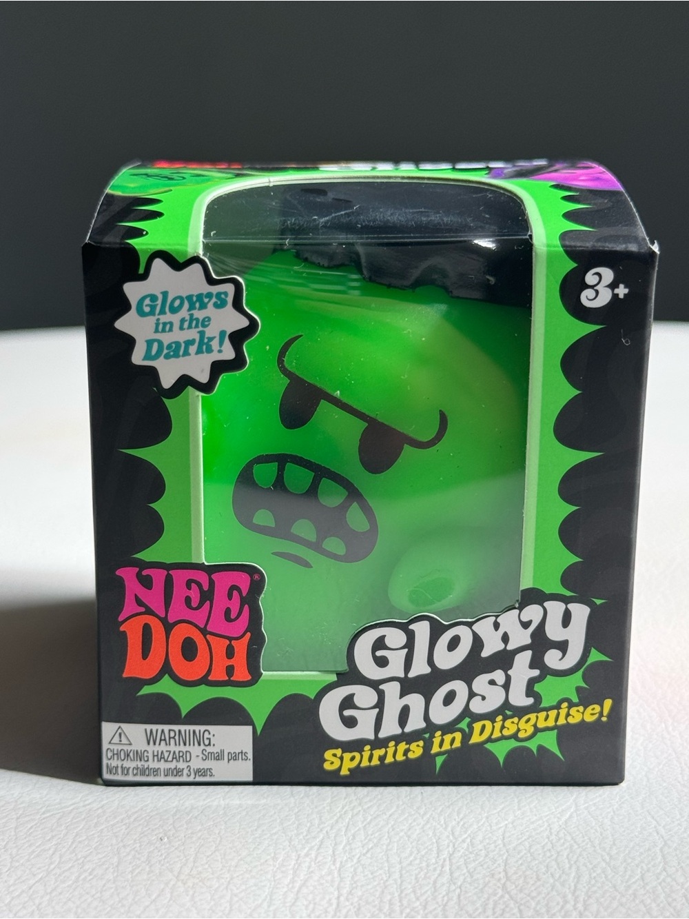 Needoh Glowy Ghost Halloween Squishy Fidget Glow in the Dark NEW SHIPS TODAY!